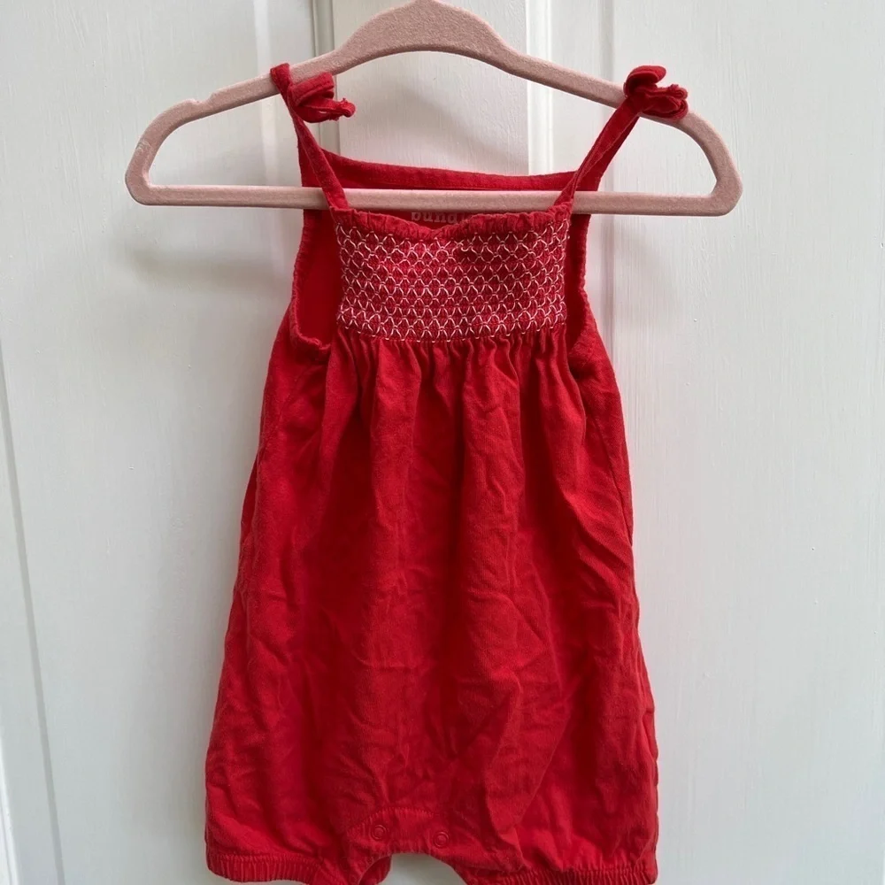 The Children’s Place 3-6M Red Spaghetti Strap Girls Romper
